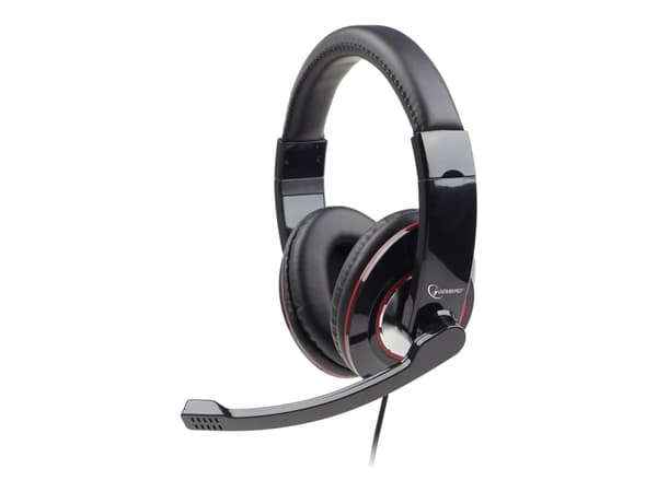 Gembird MHS-001 - Headset - fullstorlek - kabelansluten - glänsande svart