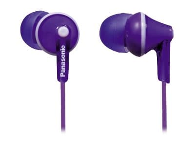 Panasonic RP-HJE125 - Ergofit - ørepropper - i øret - kablet - 3,5 mm jakk - fiolett