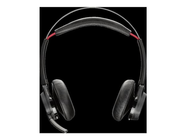 Poly Voyager Focus UC B825-M - Ei lataustelinettä - kuulokkeet - korvalla - Bluetooth - langaton - aktiivinen melunvaimennus - Musta