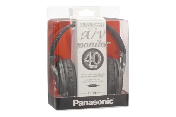 Panasonic RP-HT265E-K - Hodetelefoner - full størrelse - kablet - 3,5 mm jakk - svart
