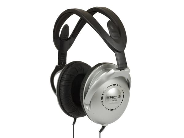 Koss UR18, Kuulokkeet, Pääpanta, Musiikki, Musta, Hopea, 2,4 m, Langallinen