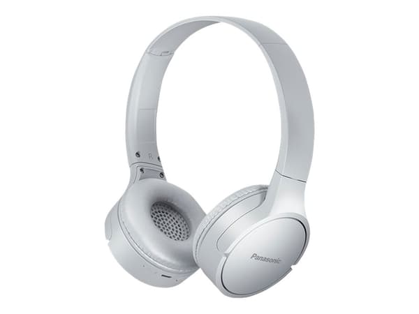 Panasonic RB-HF420BE - Hodetelefoner med mikrofon - on-ear - Bluetooth - trådløs - hvit
