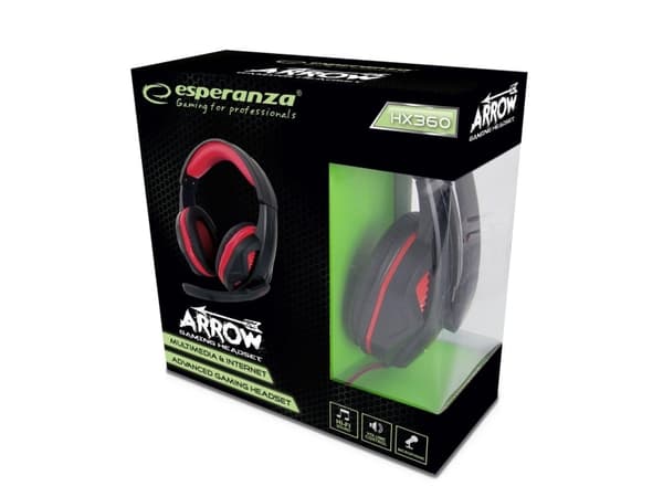 ESPERANZA GAMING HEADPHONES WITH MICROPHONE ARROW