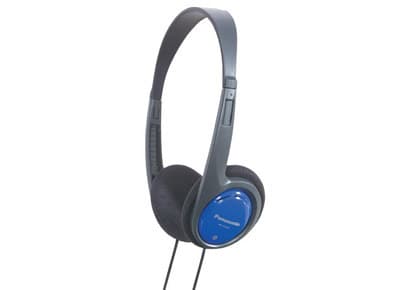 Panasonic RP-HT010E-A - Hörlurar - på örat - kabelansluten - 3,5 mm kontakt - blå