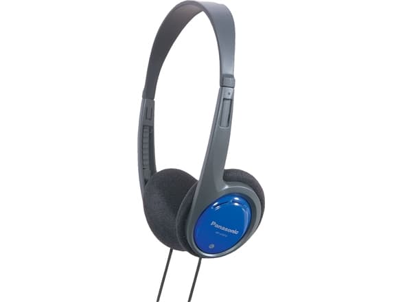 Panasonic RP-HT010E-A - Hörlurar - på örat - kabelansluten - 3,5 mm kontakt - blå