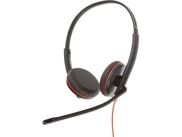 POLY Blackwire 3225, Koblet med ledninger (ikke trådløs), Kontor/kundesenter, 20 - 20000 Hz, 121 g, Hodesett, Sort