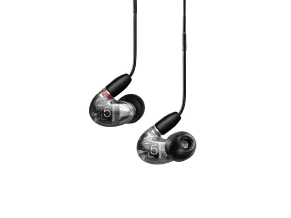 Shure AONIC 5 - Hörlurar med mikrofon - inuti örat - kabelansluten - 3,5 mm kontakt - ljudisolerande - transparent