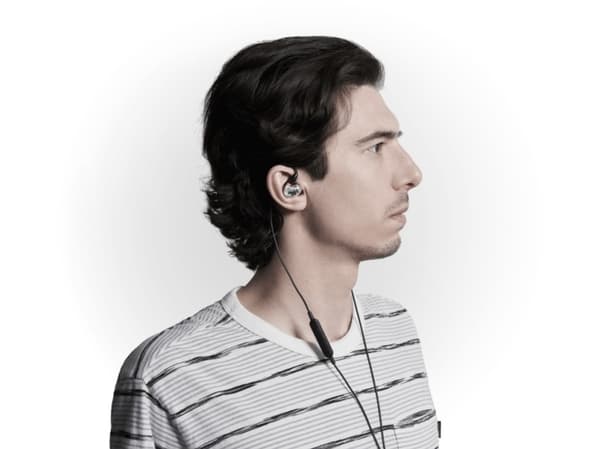 Shure AONIC 5 - Hörlurar med mikrofon - inuti örat - kabelansluten - 3,5 mm kontakt - ljudisolerande - transparent