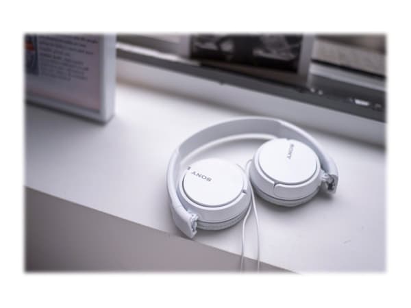 Sony MDR-ZX110AP, Langallinen, 12 - 22000 Hz, Puhelut/Musiikki, 120 g, Kuulokkeet, Valkoinen