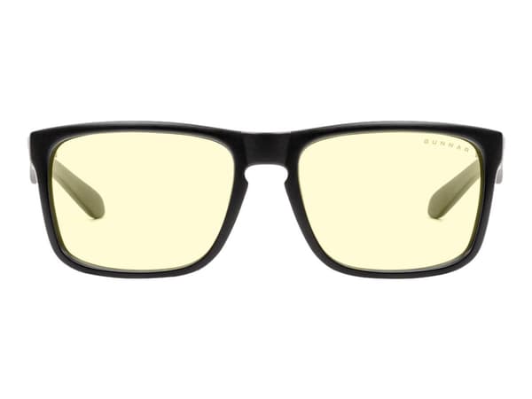 GUNNAR INTERCEPT - Briller - for datamaskin - medium stor - full kant - ramme: onyks - linse: ravgul