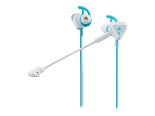Turtle Beach Battle Buds - Headset - inuti örat - kabelansluten - 3,5 mm kontakt - vit, blågrön