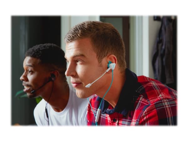 Turtle Beach Battle Buds - Headset - inuti örat - kabelansluten - 3,5 mm kontakt - vit, blågrön