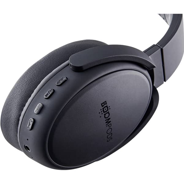 Boompods Headpods ANC Over Ear hörlurar Bluetooth Svart Brusreducering Volymkontroll, Hopfällbara