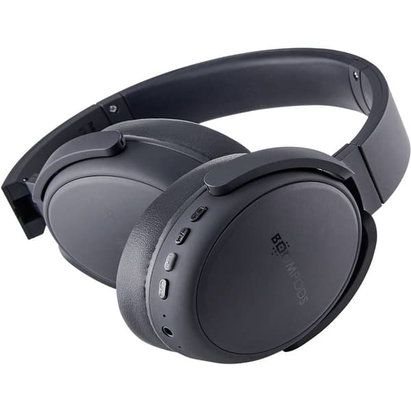 Boompods Headpods ANC Over Ear hörlurar Bluetooth Svart Brusreducering Volymkontroll, Hopfällbara