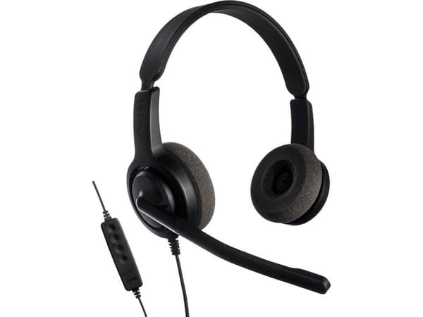 Axtel VOICE UC28 stereo USB-A, Langallinen, Toimisto/puhelukeskus, 20 - 20000 Hz, 130 g, Kuulokkeet, Musta