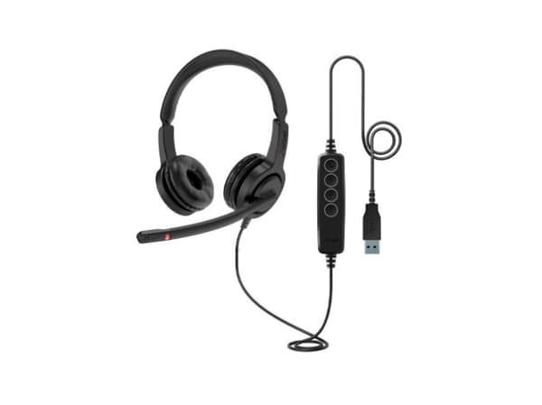 Axtel VOICE UC28 stereo USB-A, Langallinen, Toimisto/puhelukeskus, 20 - 20000 Hz, 130 g, Kuulokkeet, Musta