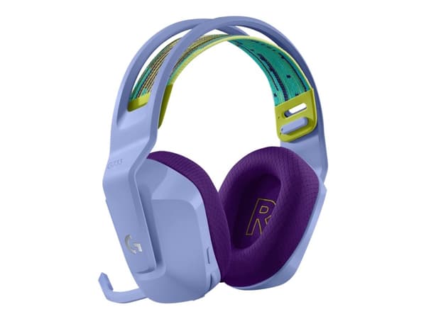 Logitech G G733 LIGHTSPEED Wireless RGB Gaming Headset - Hodesett - full størrelse - 2,4 GHz - trådløs - lilla