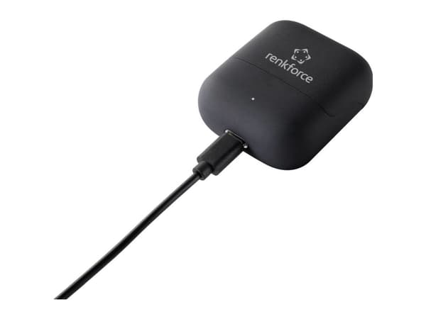 Renkforce RF-TWS-500, Trådløs, Samtaler/musikk, 20 - 20000 Hz, 9,2 g, Hodesett, Sort