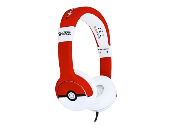 OTL Technologies Pokémon Pokéball, Langallinen, Musiikki, 20 - 20000 Hz, 90 g, Kuulokkeet, Musta, Punainen, Valkoinen