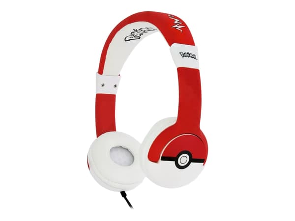 OTL Technologies Pokémon Pokéball, Langallinen, Musiikki, 20 - 20000 Hz, 90 g, Kuulokkeet, Musta, Punainen, Valkoinen