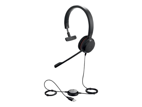 Jabra Evolve 20 UC mono - Headset - på örat - konvertibel - kabelansluten - USB-C - ljudisolerande