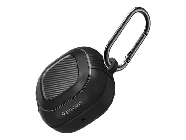 Spigen Rugged Armor - Eske for trådløse øreplugger - polykarbonat, termoplast-polyuretan (TPU) - matt svart - for Samsung Galaxy Buds Live