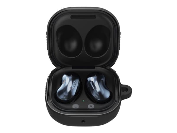 Spigen Rugged Armor - Eske for trådløse øreplugger - polykarbonat, termoplast-polyuretan (TPU) - matt svart - for Samsung Galaxy Buds Live