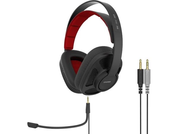 Koss GMR-545-AIR, Kabel, Spela, 15 - 22000 hz, Headset, Svart, Röd