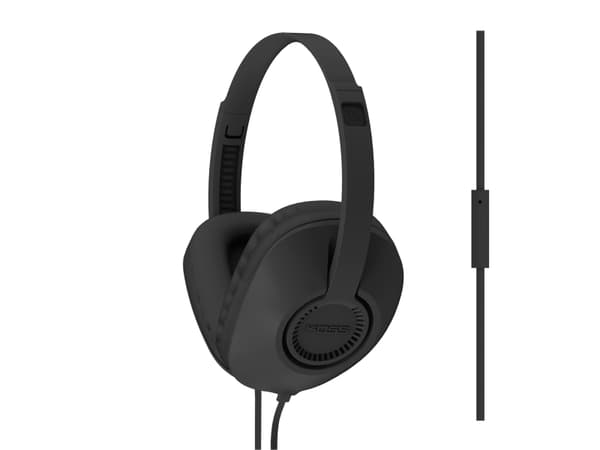 Koss UR23i - Hodetelefoner med mikrofon - full størrelse - kablet - 3,5 mm jakk - svart
