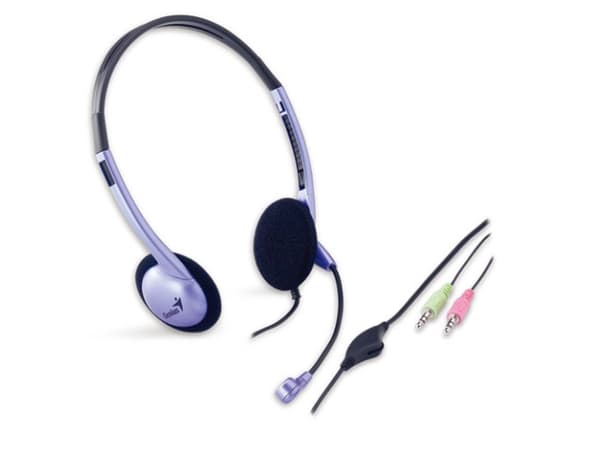 Genius Computer Technology HS-02B Stereo Headset, Langallinen, Toimisto/puhelukeskus, Kuulokkeet