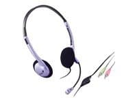 Genius Computer Technology HS-02B Stereo Headset, Langallinen, Toimisto/puhelukeskus, Kuulokkeet