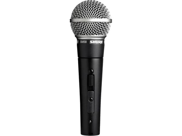 Shure SM58, Studiomikrofon, 50 - 15000 Hz, Kardioide, Koblet med ledninger (ikke trådløs), Sort, 1 stykker