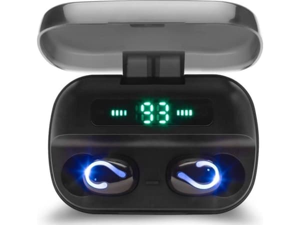 Elmak headphones Elmak Savio TWS-06 BT 5.0 wireless Bluetooth headphones with microphone, powerbank and led
