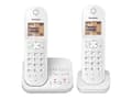 Pikkukuva 1 / 3: Panasonic KX-TGC422G - Trådløs telefon - besvarelsessystem med opkalds-ID - DECT - hvid + ekstra telefonrør