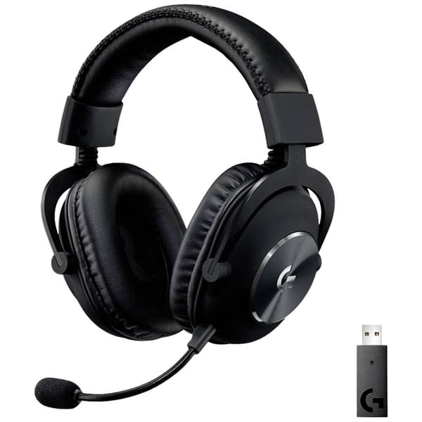 Logitech Gaming PRO X Spel On-ear headset Trådlös 7.1 Surround Svart Volymkontroll, Mikrofonljudavstängning