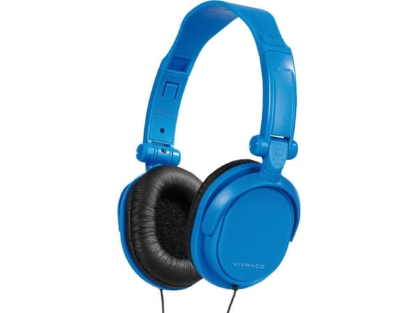Vivanco DJ 20, Hovedtelefoner, Kuuloke, Blå, 1,8 m, Ledningsført, Nikkel