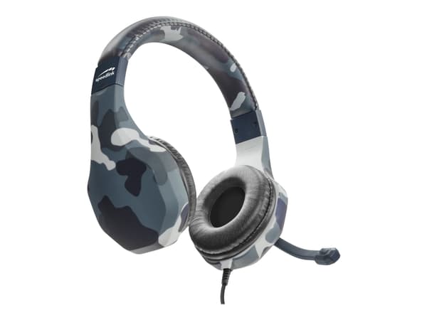 SPEEDLINK RAIDOR - Hodesett - on-ear - kablet - 3,5 mm jakk - blå - for Sony PlayStation 4, Sony PlayStation 4 Pro, Sony PlayStation 4 Slim