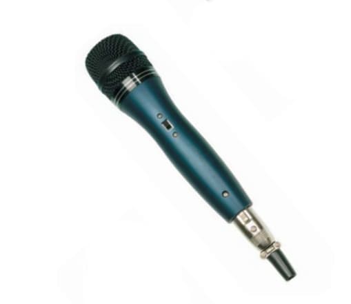 Vivanco DM 50, Dynamic microphone (mono), Kabel, Svart, Blå, 5 m