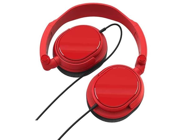 Vivanco DJ 20, Hovedtelefoner, Kuuloke, Rød, 1,8 m, Ledningsført, Nikkel