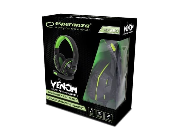 ESPERANZA STEREO HEADPHONES WITH MICROPHONE FOR GAMERS VENOM