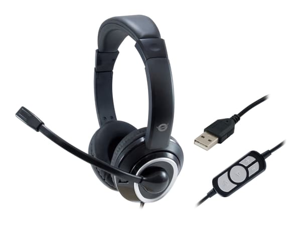 Conceptronic Polona POLONA01B - Hodesett - full størrelse - kablet - USB - svart