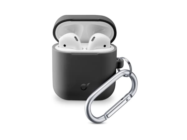 Cellularline BOUNCEAIRPODS, Kotelo, Silikoni, Musta