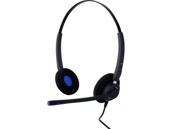 Alcatel-Lucent AH 22 U, Kabel, Kontor/callcenter, 100 - 6800 hz, 115 g, Headset, Svart, Blå