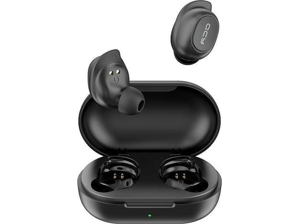 QCY T9 TWS - äkta trådlösa hörlurar med mikrofon. - In-ear - Bluetooth® 5.0 - upp till 25 timmars batteritid (via medföljande laddningsfodral) - Svar