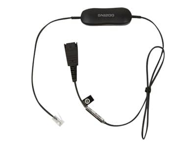Jabra GN1216 - Hodetelefonkabel - RJ-9 hann til Quick Disconnect hann - 2 m - for Avaya one-X Deskphone Edition 96XX; Jabra GN 2000, GN1900, GN2000;
