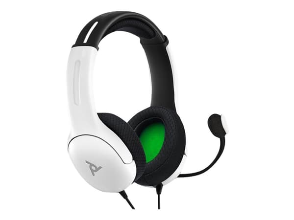 PDP Gaming LVL40 - For Xbox - hodesett - full størrelse - kablet - 3,5 mm jakk - hvit