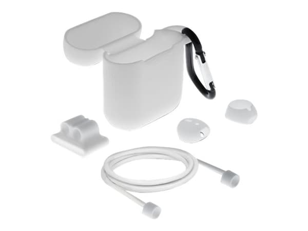 Delock - Tillbehörssats för true wireless-hörlurar - vit - för Apple AirPods (1:a generation, 2a generation)