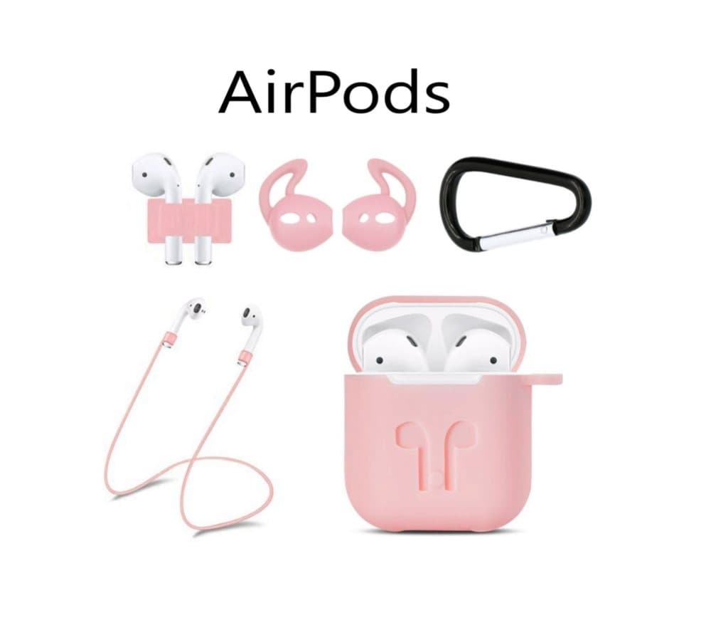 AirPods - Skyddsset Silikon skal fodral & Straps/hållare