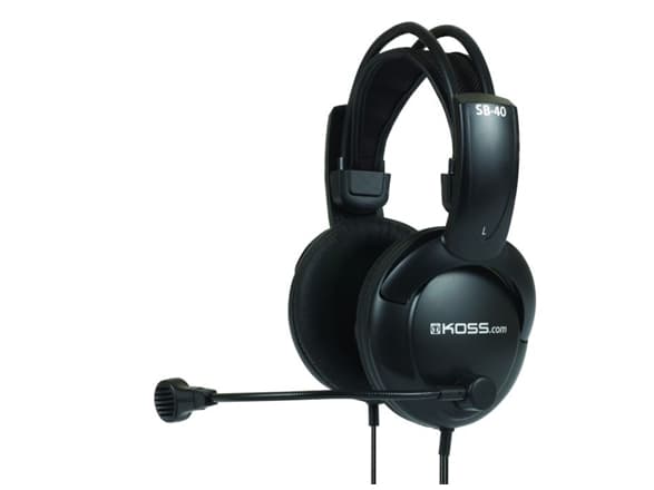 Koss SB40 - Hodesett - full størrelse - kablet - svart