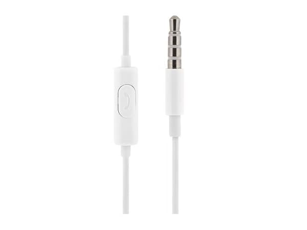 Słuchawki Streetz E100 Semi-in-ear headset, answer button, 3.5mm, mic, white